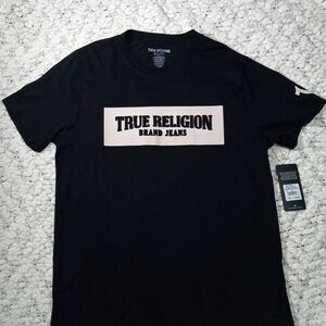 True Religion Black T-Shirt Mens Size M  NWT